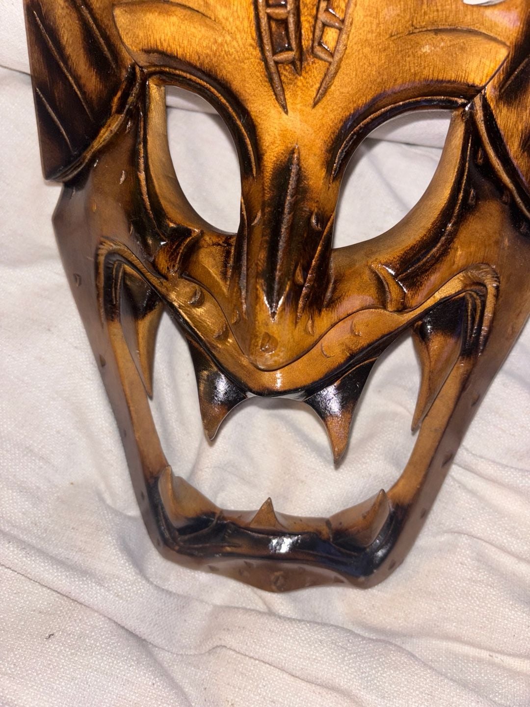 Hand Carved Wood Filipino Bakunawa Tribal Dragon Mask 5