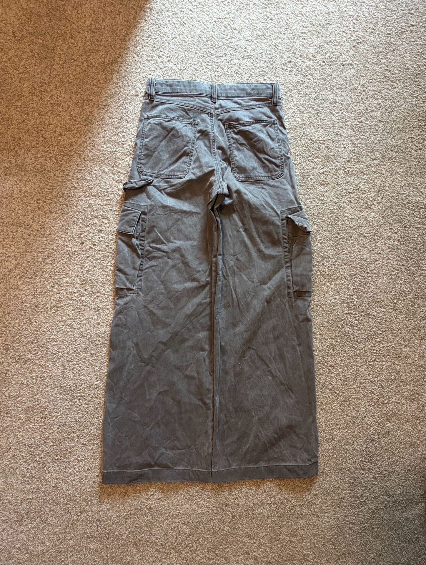 Gap Baggy Cargo Pants Size 00 Grey Y2K Utility Workwear 2