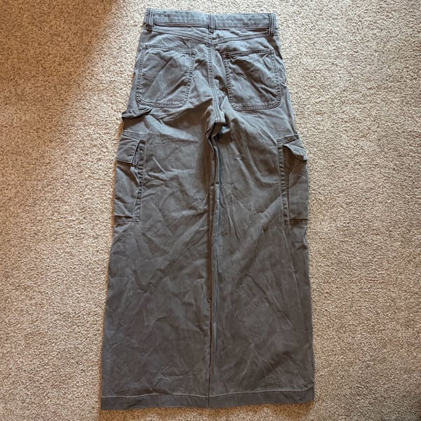 Gap Baggy Cargo Pants Size 00 Grey Y2K Utility Workwear