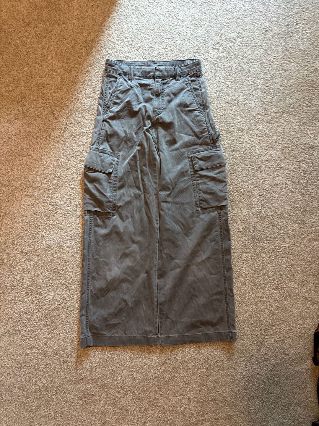 Gap Baggy Cargo Pants Size 00 Grey Y2K Utility Workwear 4