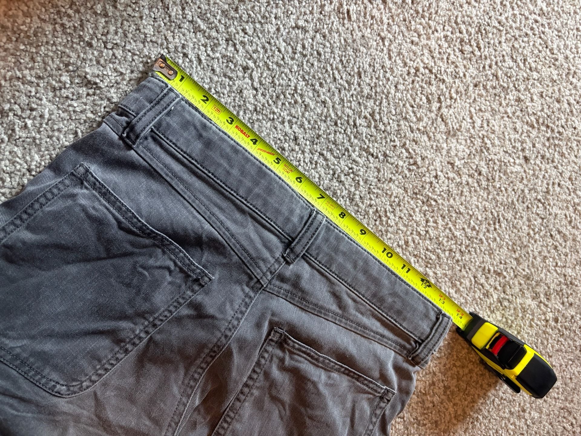 Gap Baggy Cargo Pants Size 00 Grey Y2K Utility Workwear 7