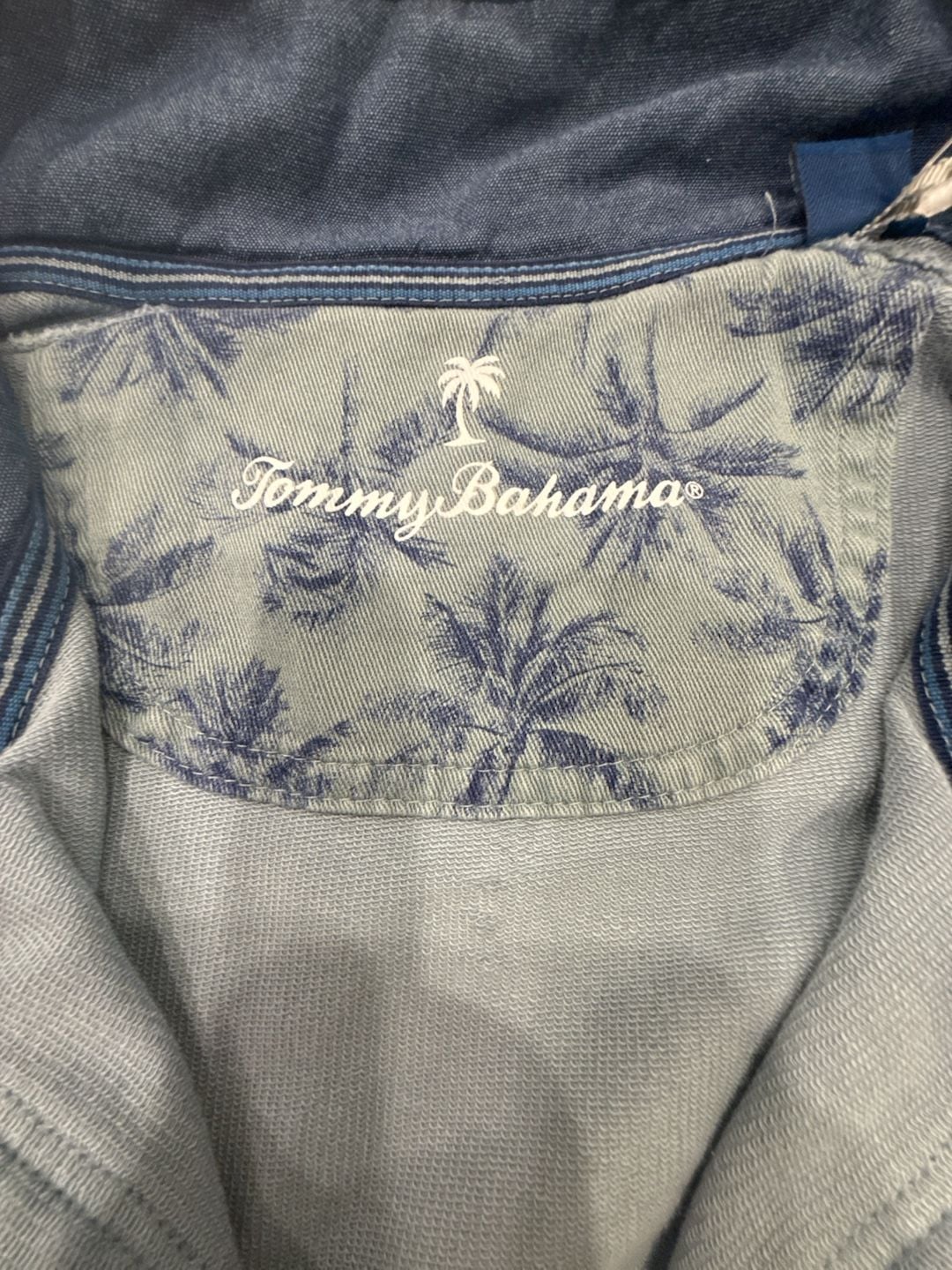 Tommy Bahama Ben And Terry Half Zip Size XL Norse Blue Pullover 5