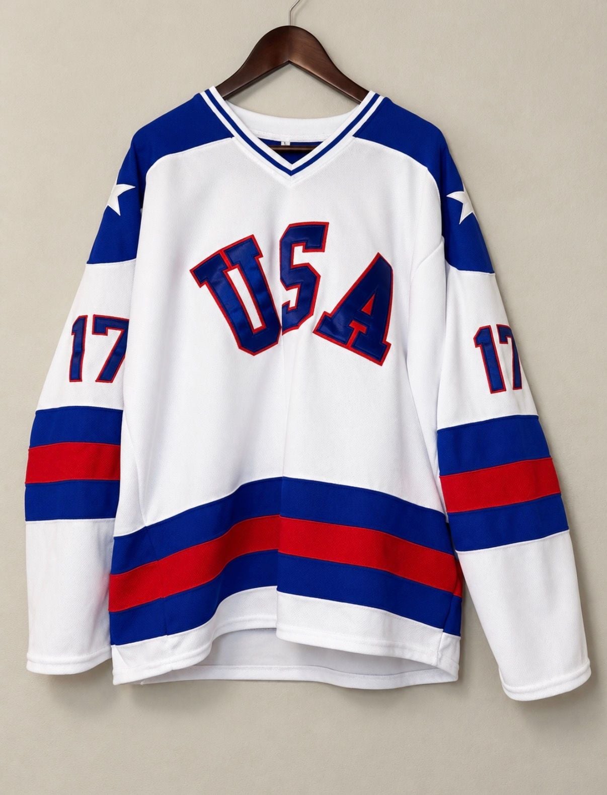 1980 USA Olympic Hockey Jersey Jack O'Callahan White Size L 2