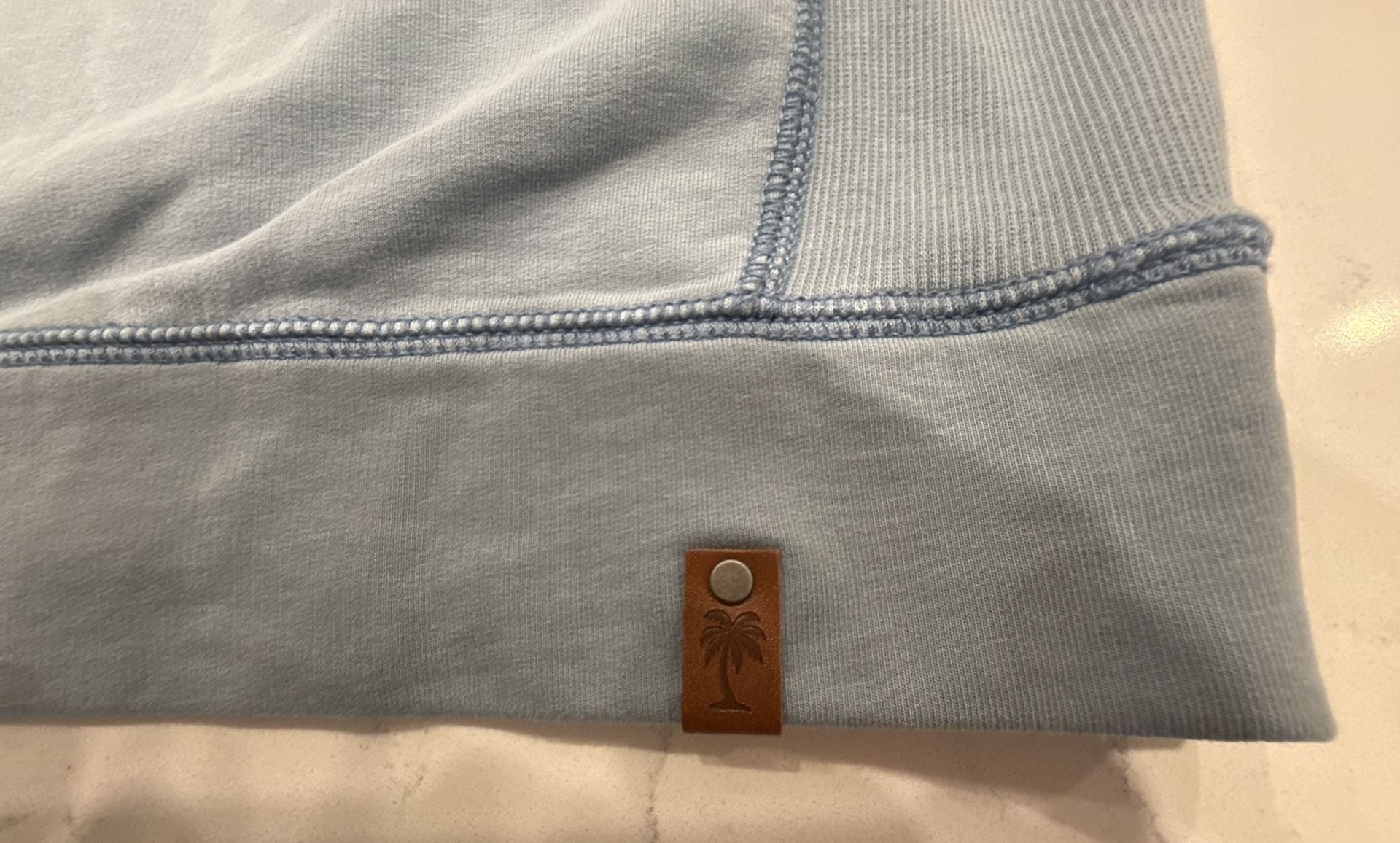 Tommy Bahama Ben And Terry Half Zip Size XL Norse Blue Pullover 9