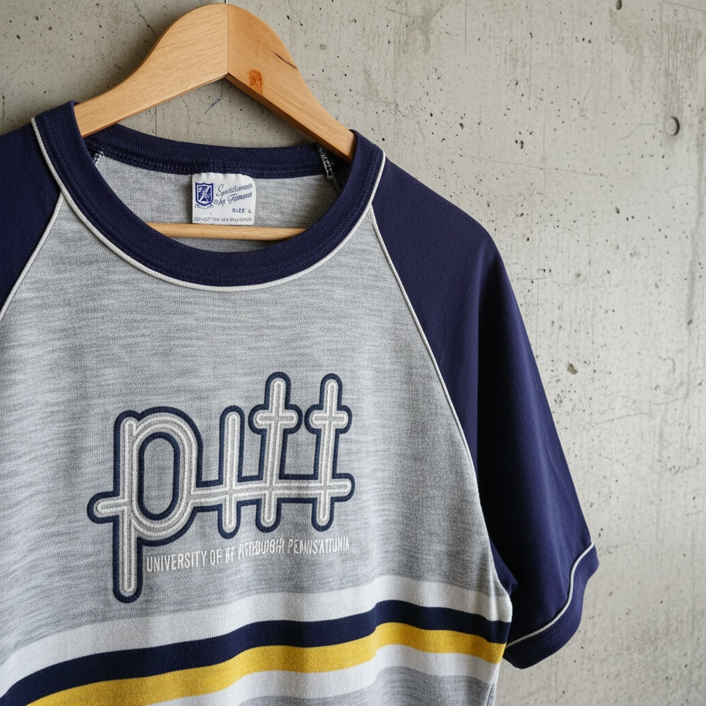Sportswear By Famous Pitt Panthers Size L Raglan Ringer T-Shirt 3