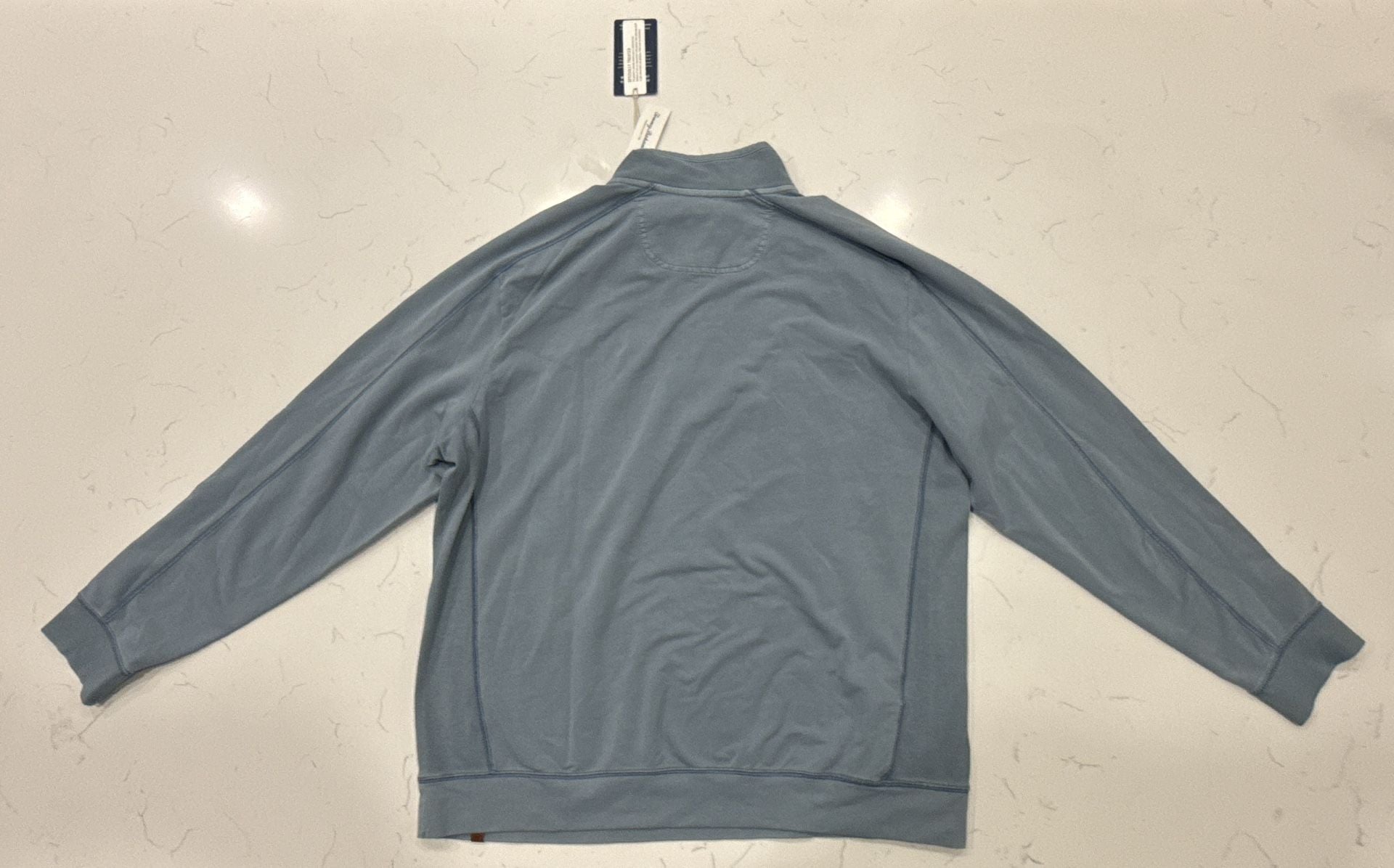Tommy Bahama Ben And Terry Half Zip Size XL Norse Blue Pullover 10