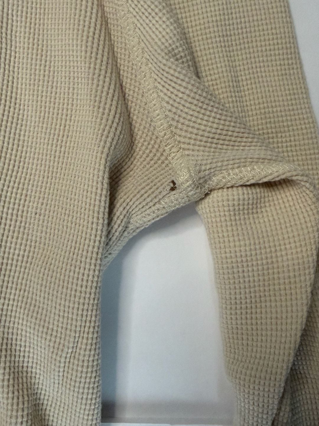 True Religion Long Sleeve Horseshoe Thermal Shirt Size M Tan 5