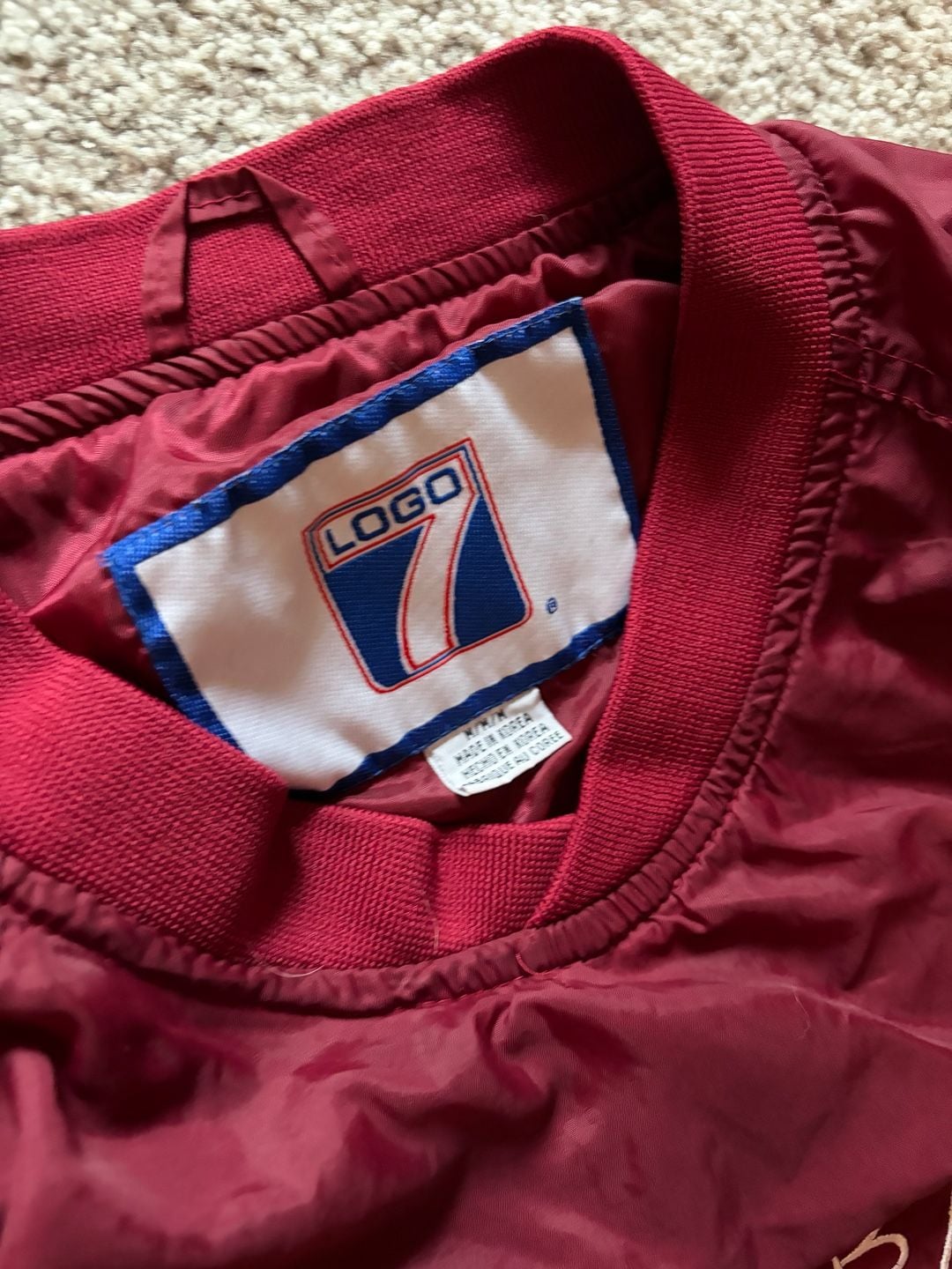 Logo 7 Arkansas Razorbacks Pullover Windbreaker Jacket Maroon 3
