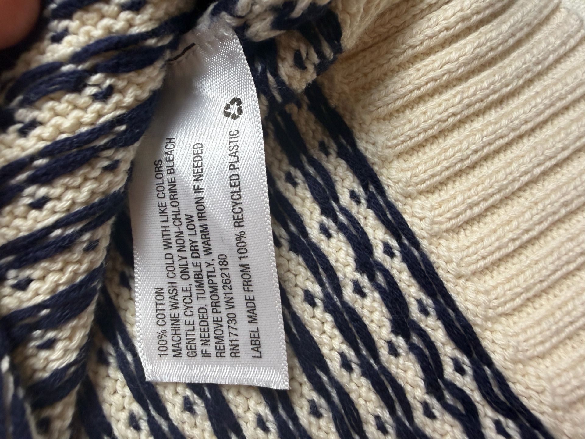 Merona Fair Isle Nordic Knit Crewneck Sweater S 8