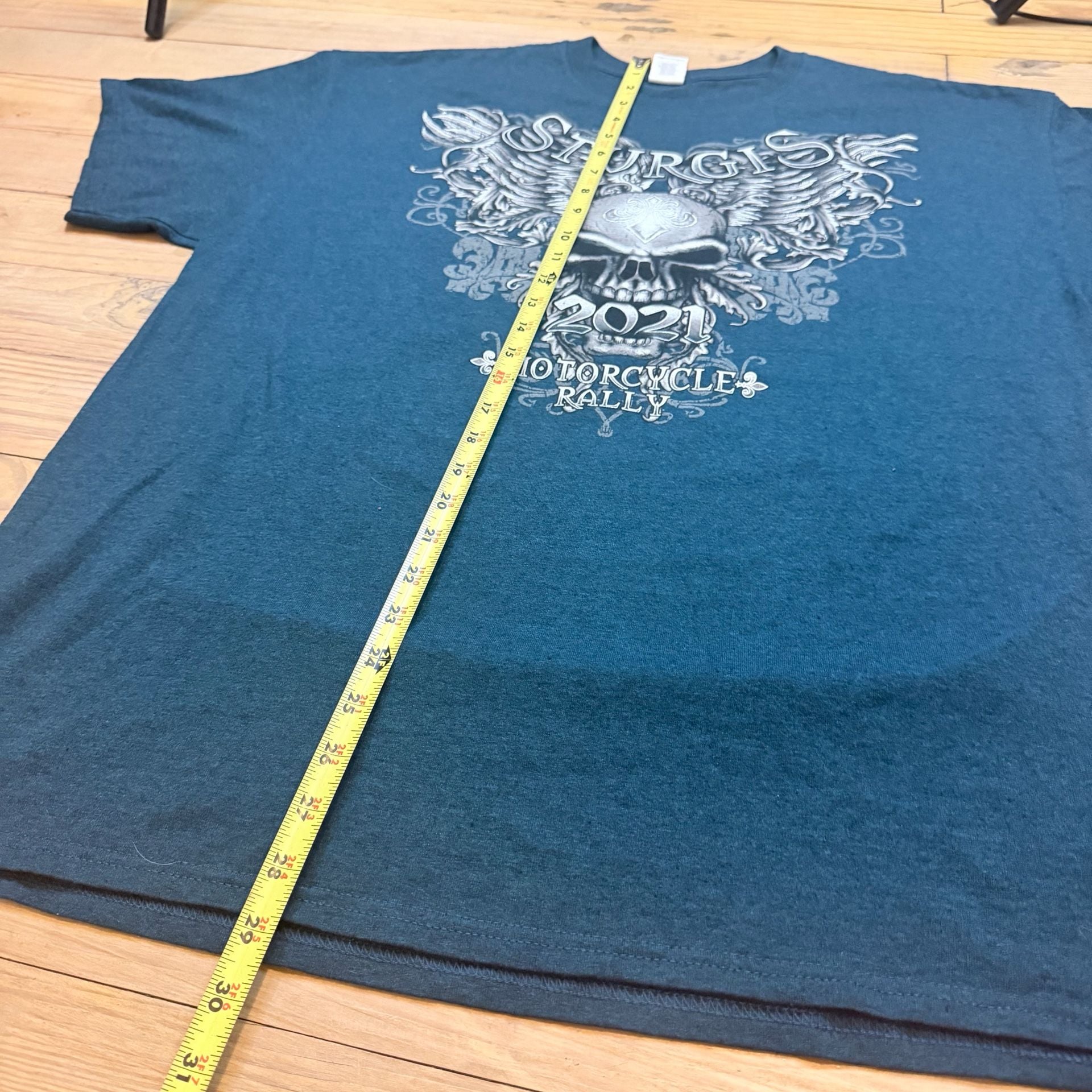 Biker Life USA Sturgis Motorcycle Rally 2021 Graphic T-Shirt Blue 7