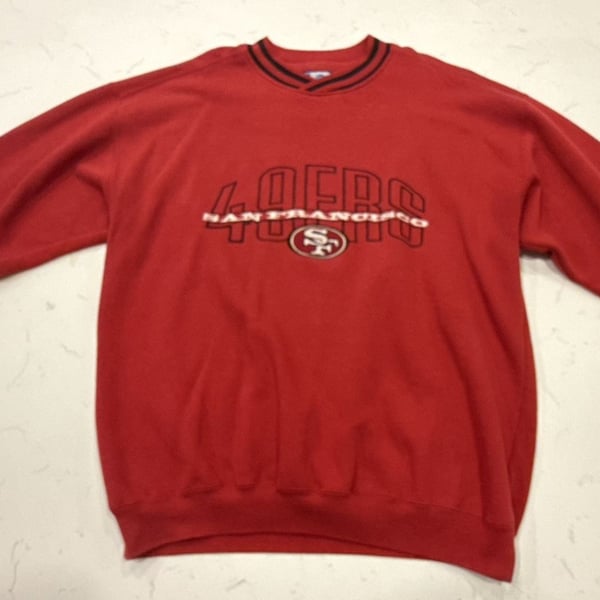 Starter San Francisco 49ers Crewneck Sweatshirt Size L Red 90s Vintage