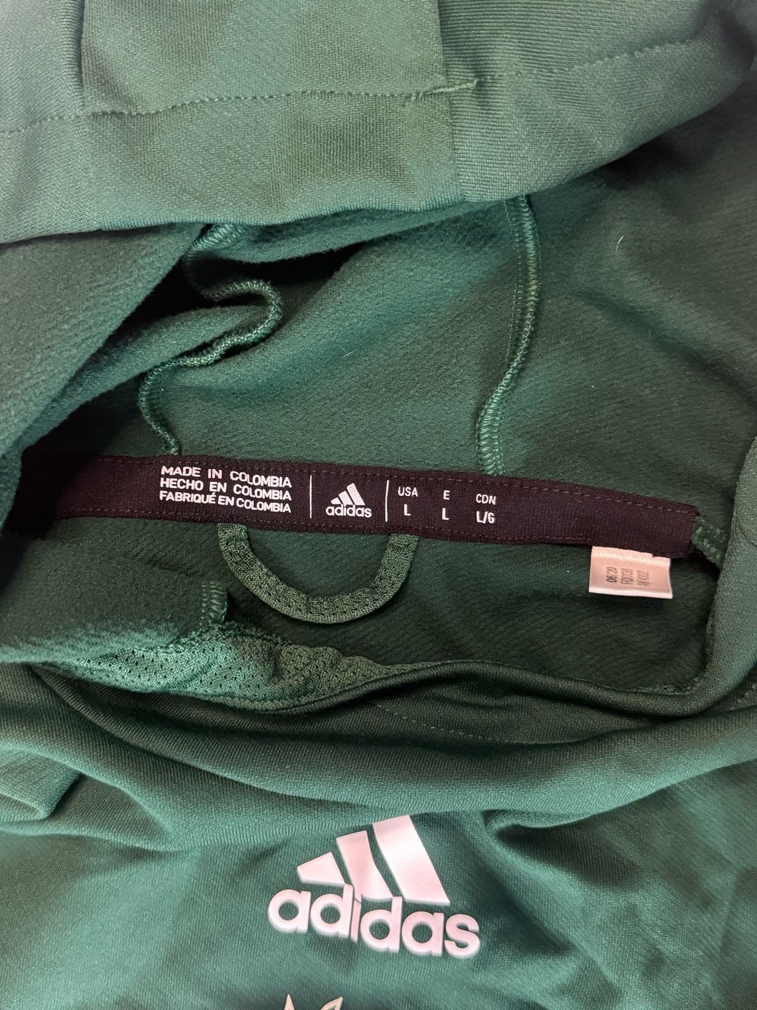 Adidas Cal Poly Football Pullover Hoodie Size L Green 5