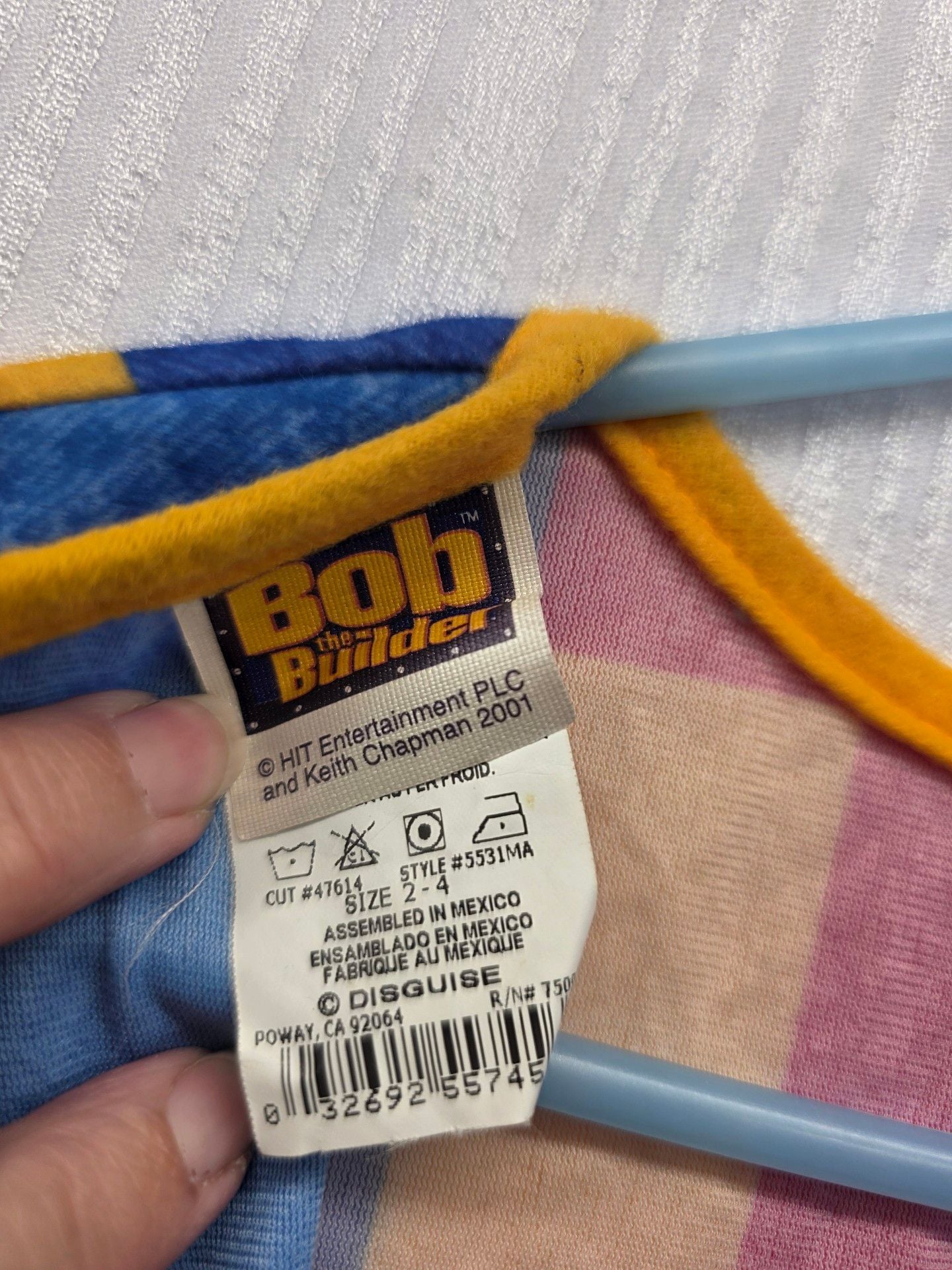 VTG Bob The Builder Halloween Costume Size 2-4 5