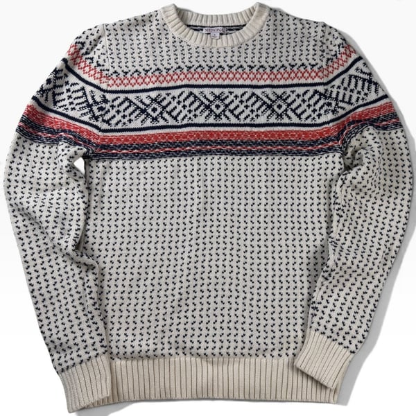 Merona Fair Isle Nordic Knit Crewneck Sweater S