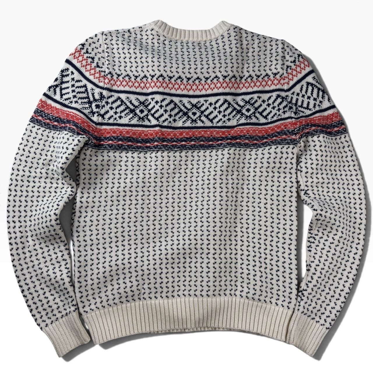 Merona Fair Isle Nordic Knit Crewneck Sweater S 3