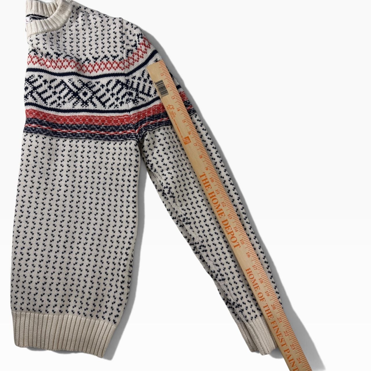 Merona Fair Isle Nordic Knit Crewneck Sweater S 7