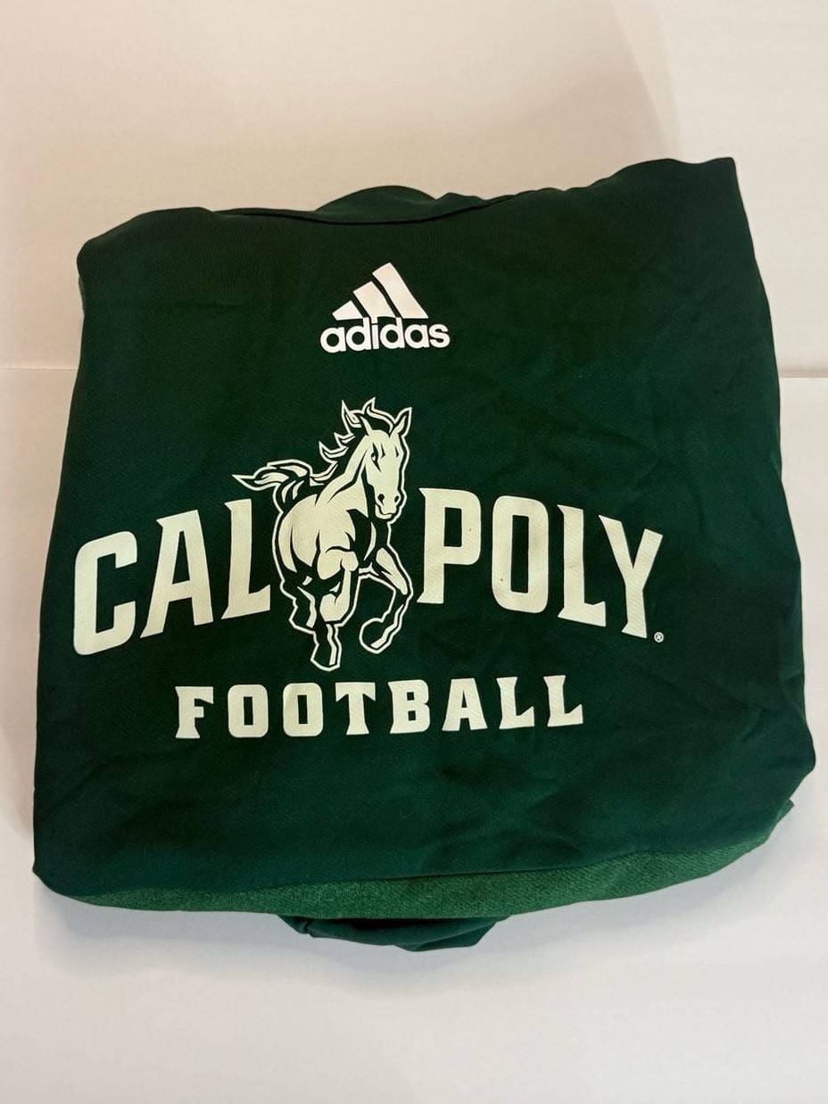 Adidas Cal Poly Football Pullover Hoodie Size L Green 1