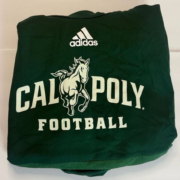 Adidas Cal Poly Football Pullover Hoodie Size L Green