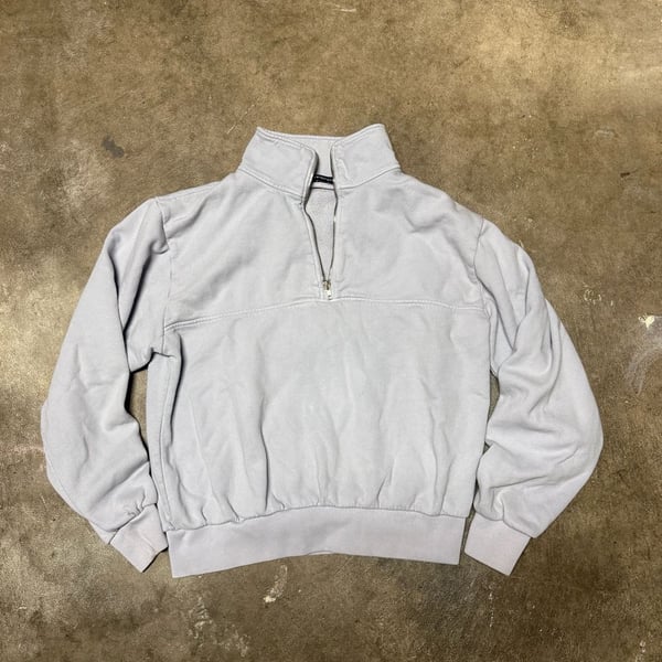 Brandy Melville Light Gray Quarter Zip Sweatshirt