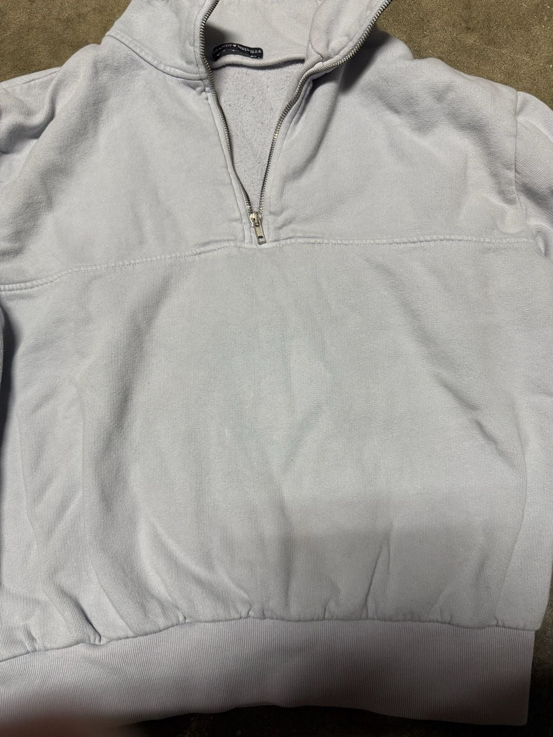 Brandy Melville Light Gray Quarter Zip Sweatshirt 5