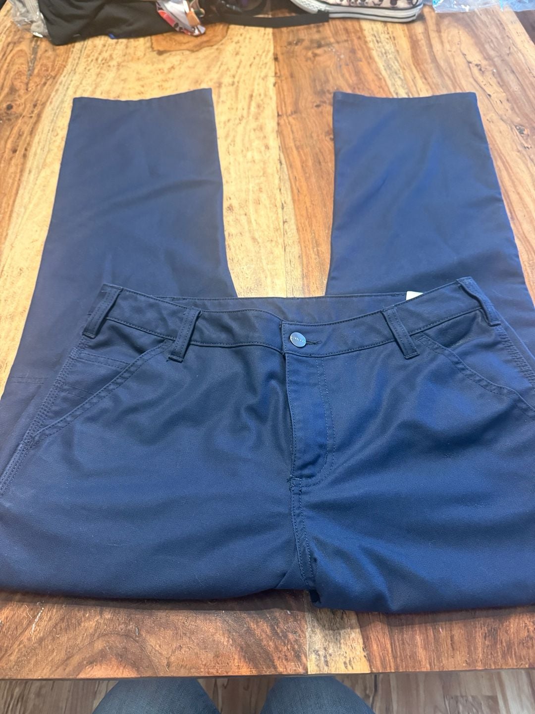 Carhartt Original Fit Pants Size 10 Regular Navy Blue Utility Work 4