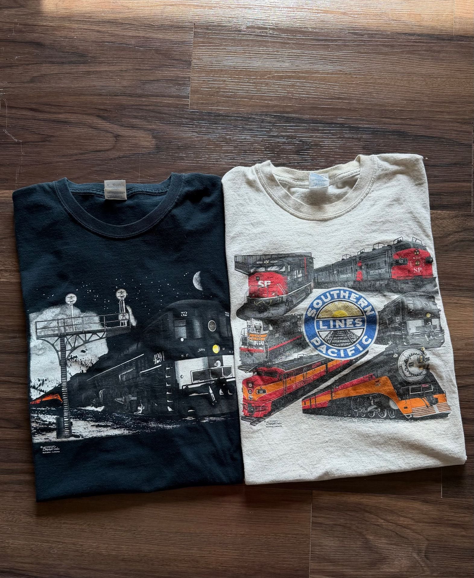 Southern Pacific Trains Cab Forward Doubleheader Authentic Railroad T-Shirt 2