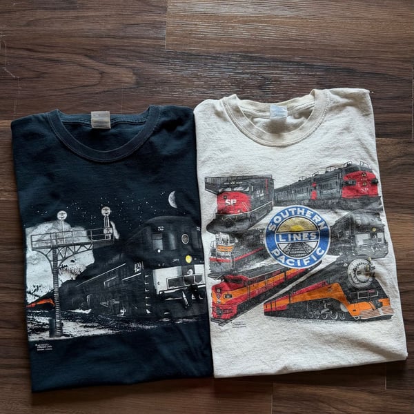 Southern Pacific Trains Cab Forward Doubleheader Authentic Railroad T-Shirt