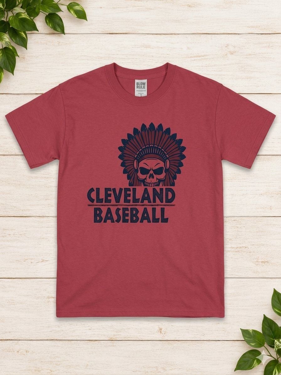 Blow Rule Cleveland Baseball Graphic T-Shirt Red 2