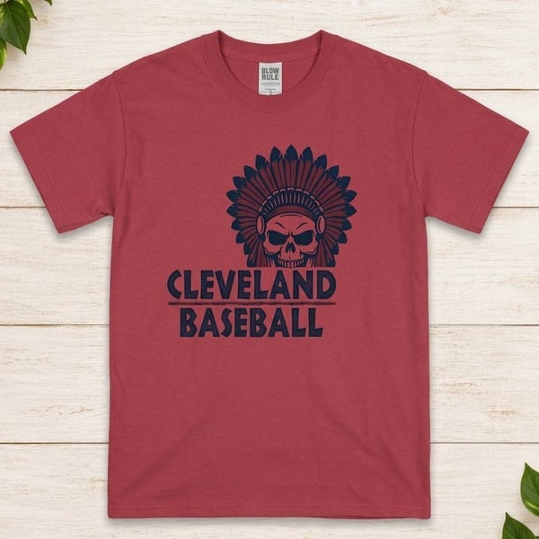 Blow Rule Cleveland Baseball Graphic T-Shirt Red