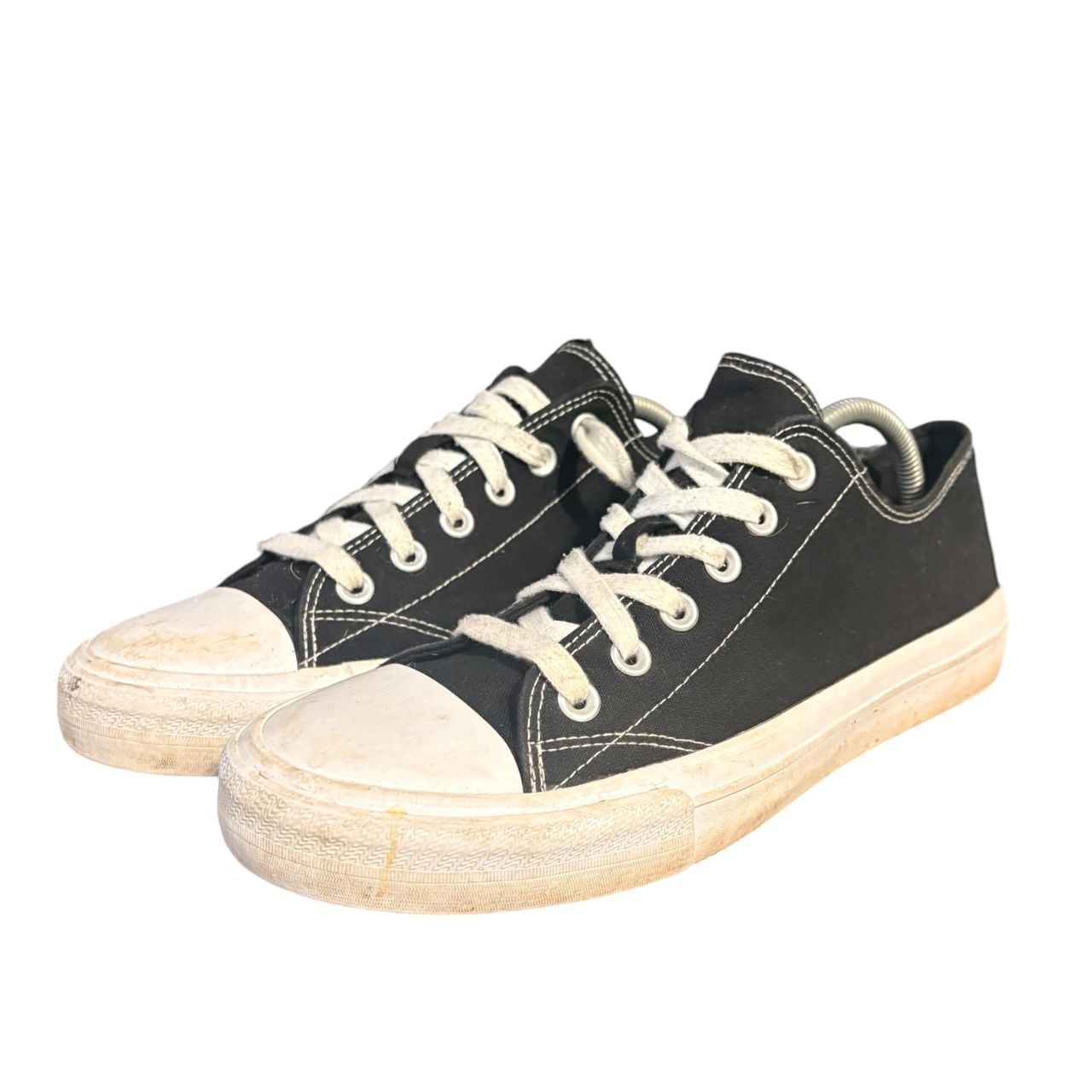 No Boundaries Classic Black Canvas Low Top Sneakers Size 10 3