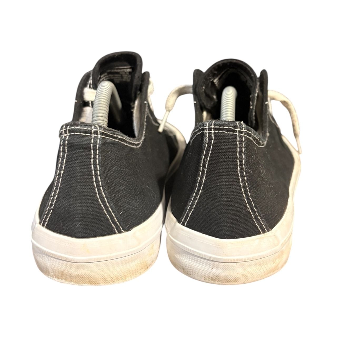 No Boundaries Classic Black Canvas Low Top Sneakers Size 10 4