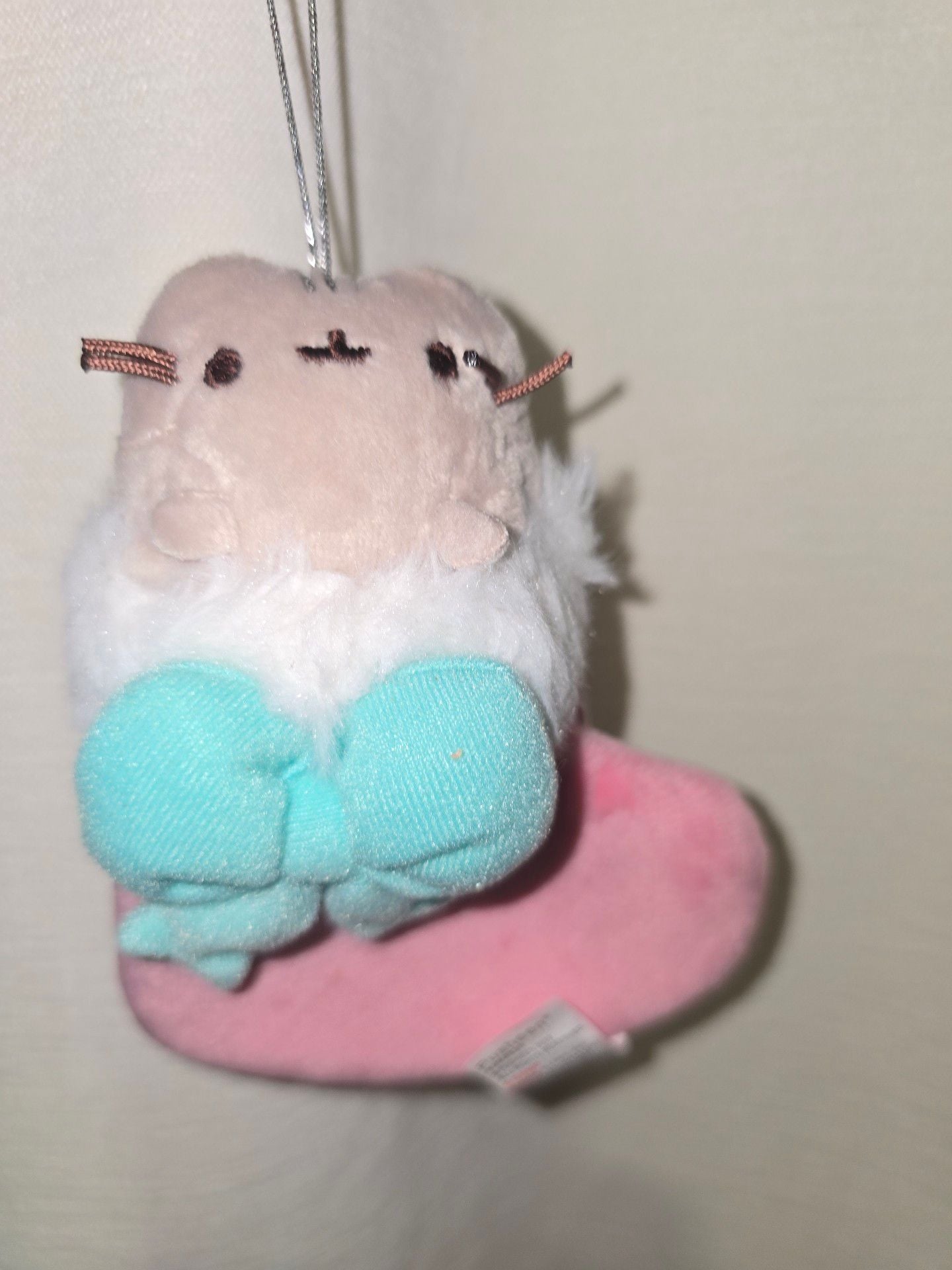 NEW Gund Pusheen Plush Ornament Plush Toy with Bow and Pink Stocking 1