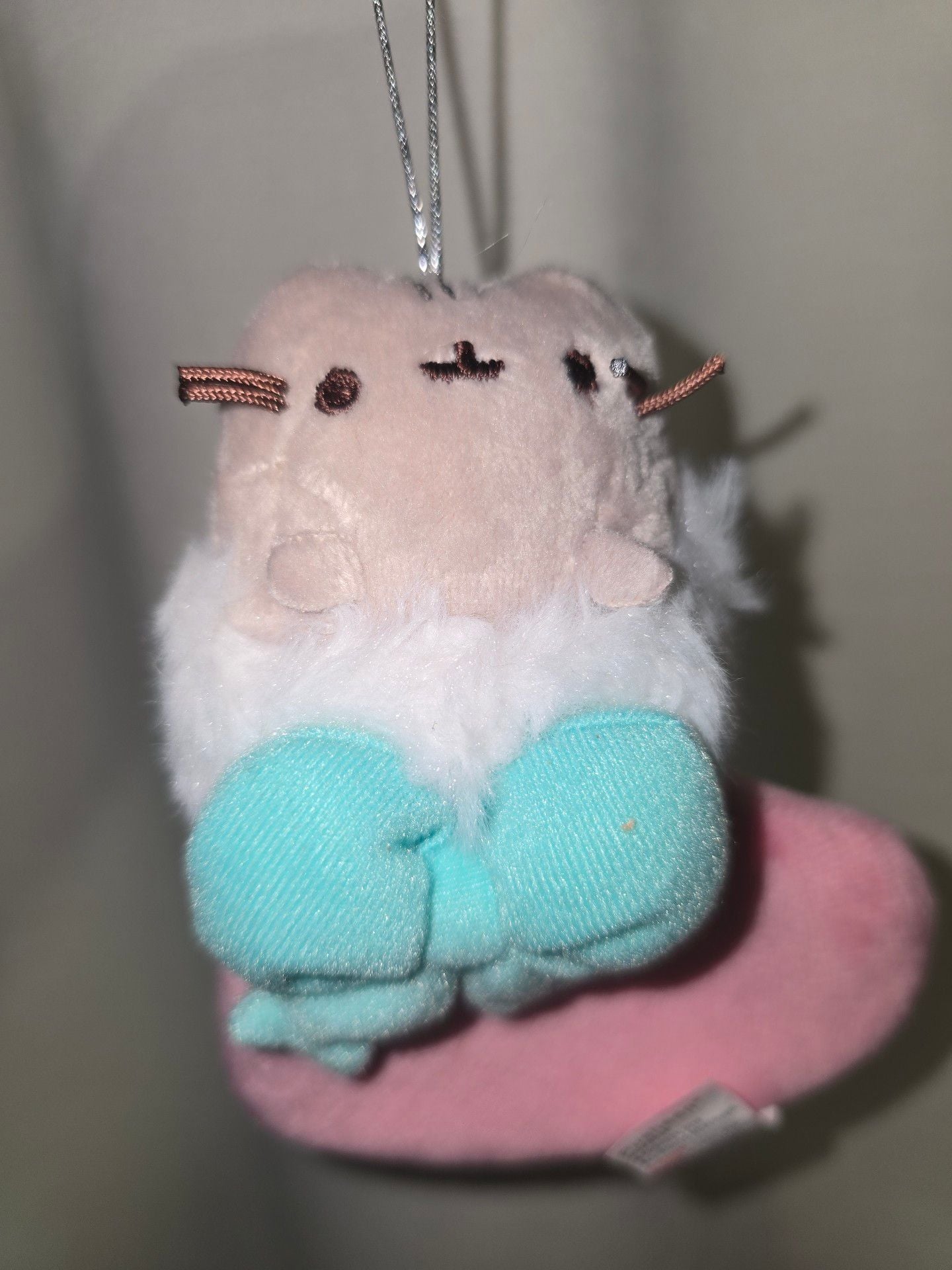 NEW Gund Pusheen Plush Ornament Plush Toy with Bow and Pink Stocking 2