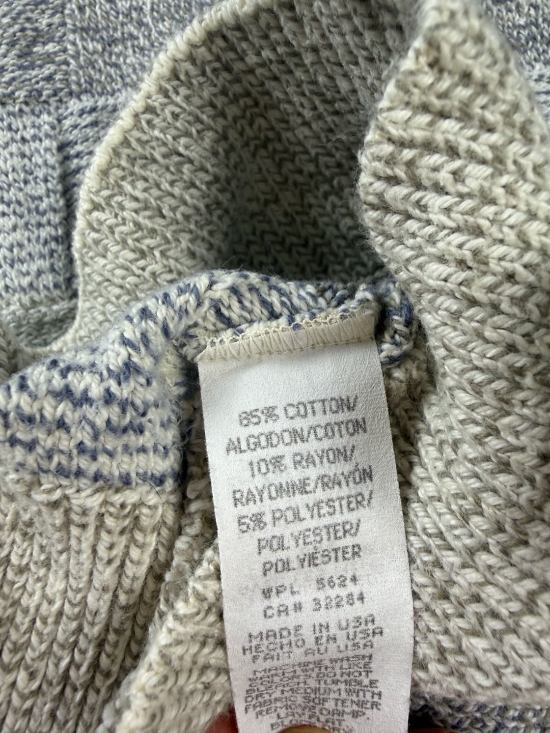 Vintage Carmel Checkerboard Knit Sweater Large Made in USA 9