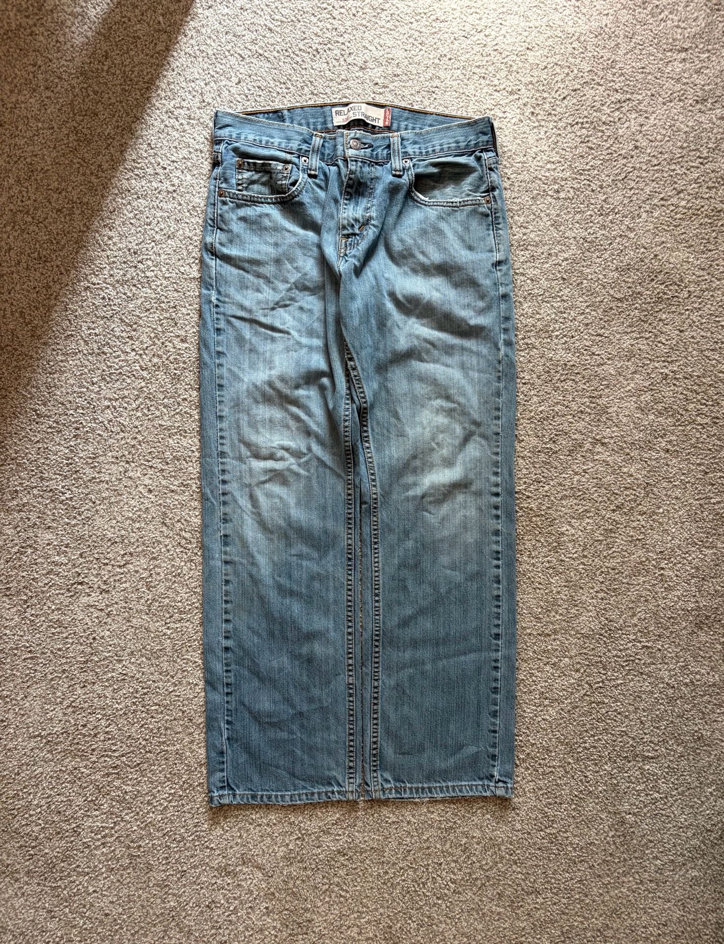 Levi's 559 Relaxed Straight Light Wash Denim Jeans 30x30 2