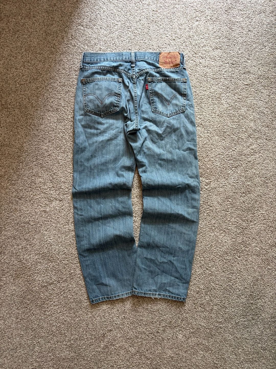 Levi's 559 Relaxed Straight Light Wash Denim Jeans 30x30 4