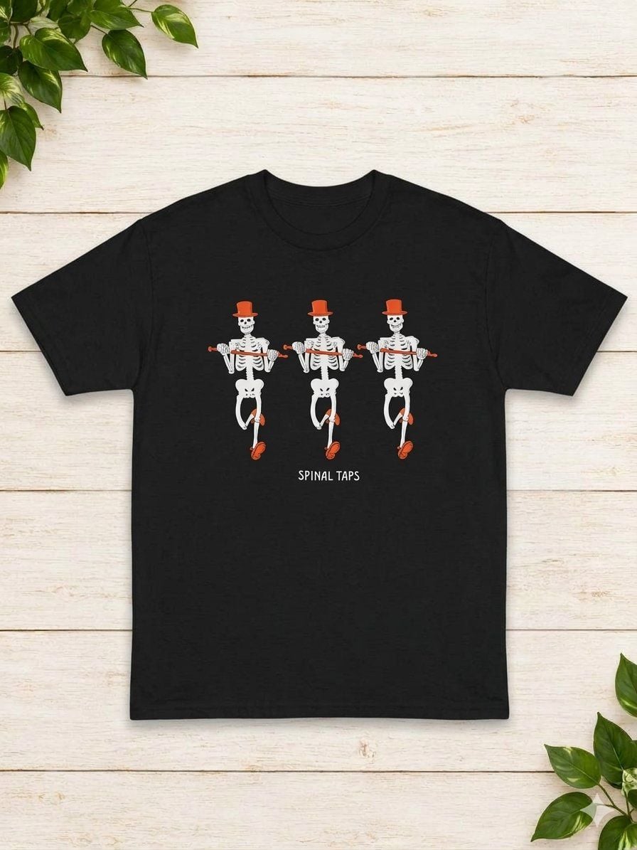 Spinal Taps Dancing Skeletons T-Shirt Black 2