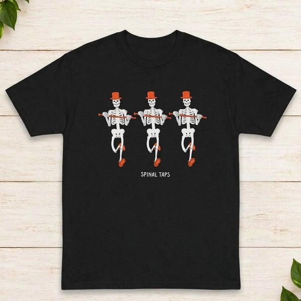 Spinal Taps Dancing Skeletons T-Shirt Black
