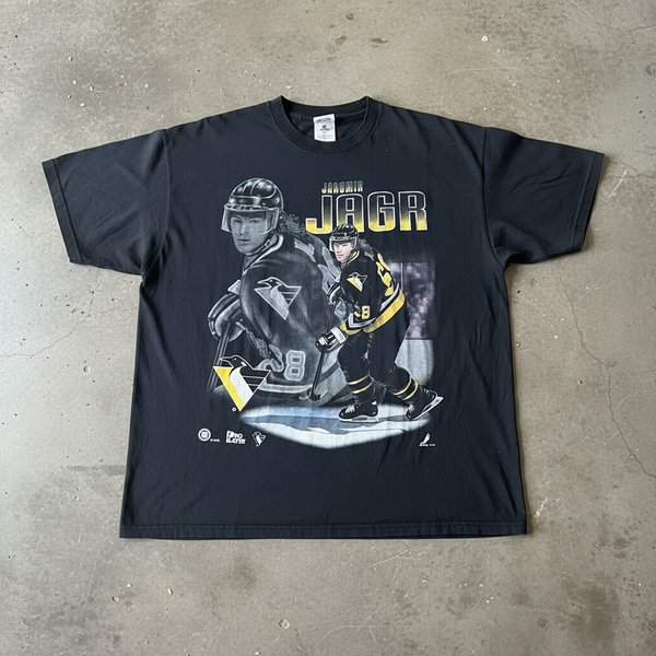 Pro Player Jaromir Jagr Pittsburgh Penguins T-Shirt XXL Black Vintage NHL