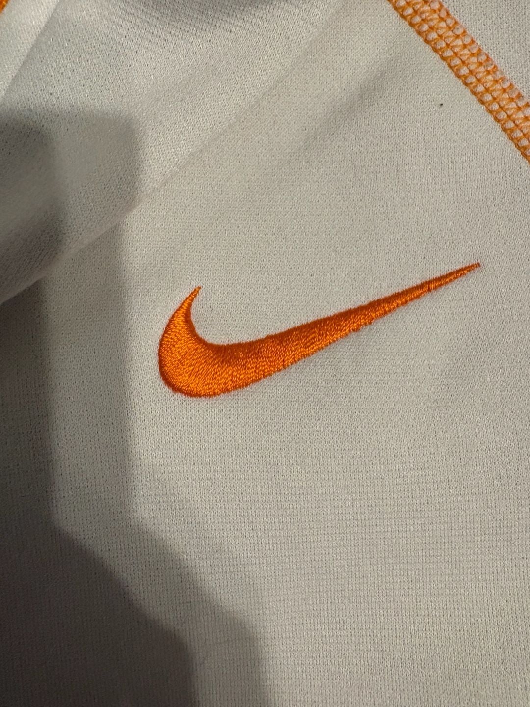 Nike Therma-Fit Zip Hoodie Size M White Orange Contrast Stitching 4