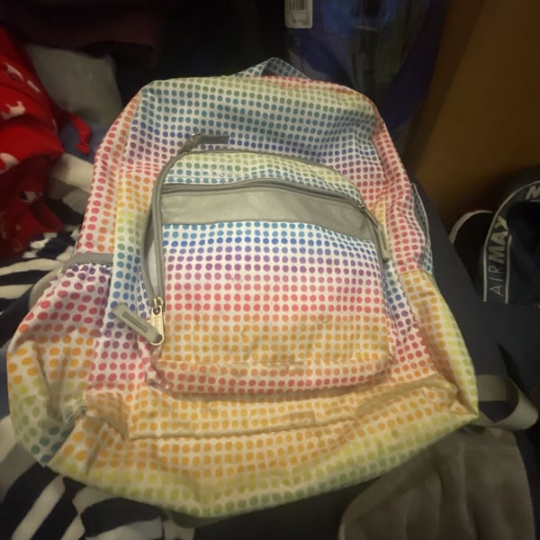 L.L. Bean Original Book Pack Kids Backpack Small Rainbow Dots