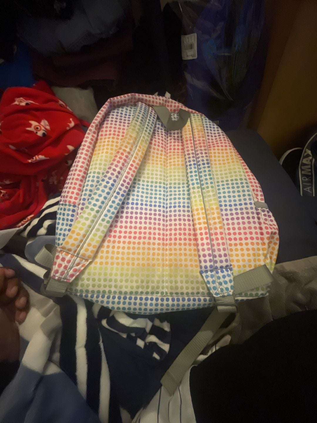 L.L. Bean Original Book Pack Kids Backpack Small Rainbow Dots 6