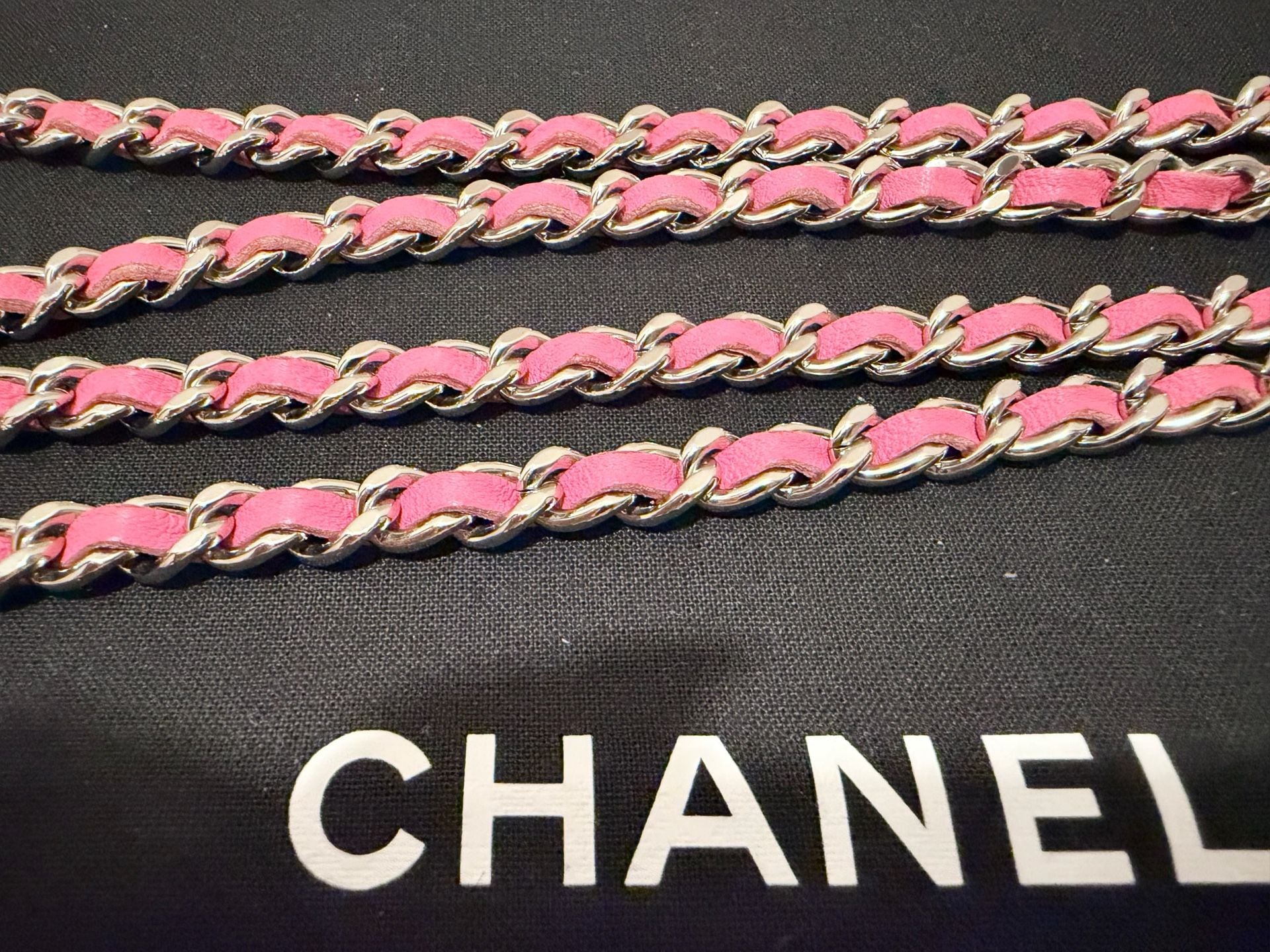 Chanel Pink Quilted Leather Round Flap Bag with Chain Strap 13