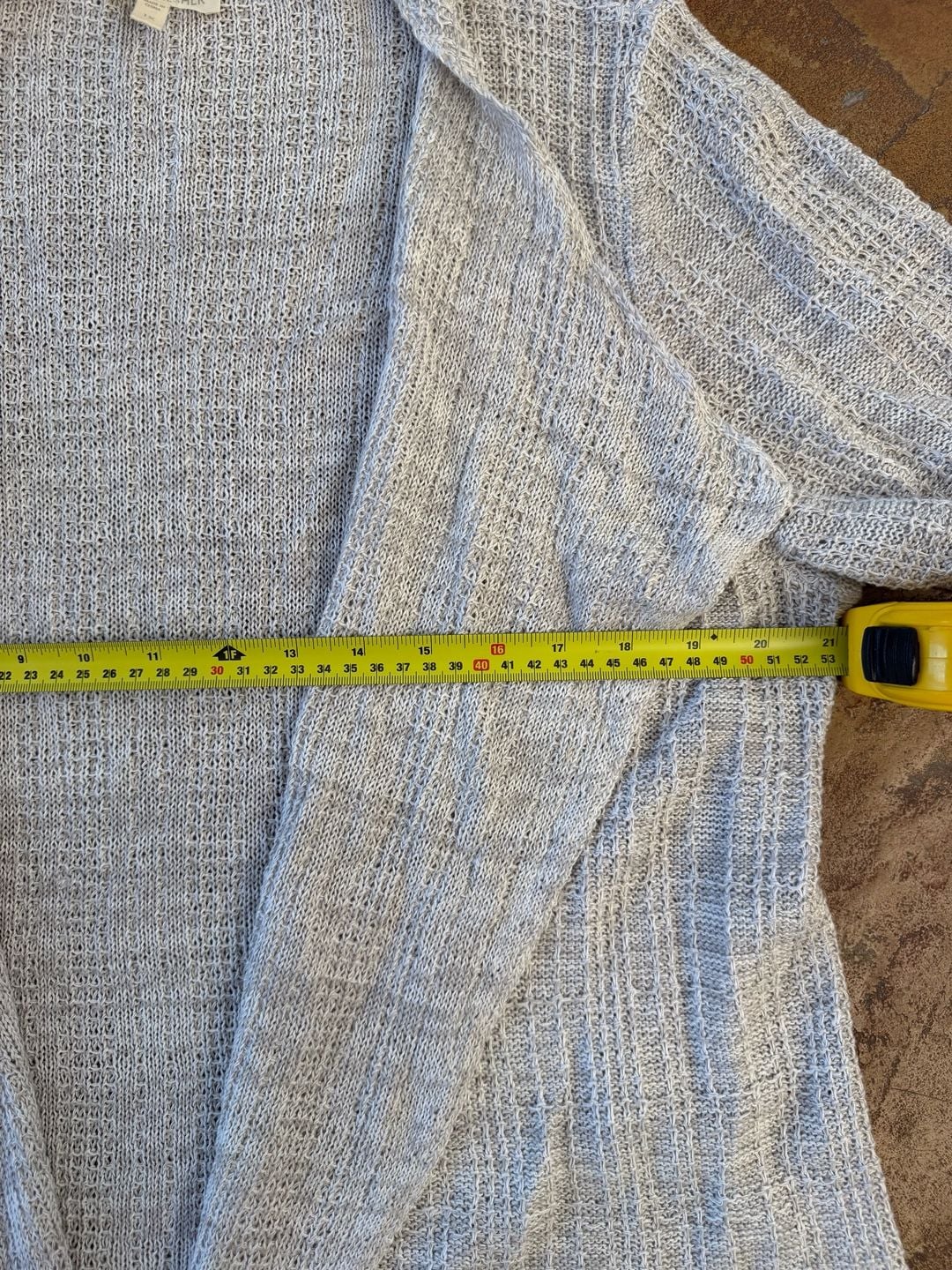 Eileen Fisher Cardigan Size 1X Open Front Knit Gray 5
