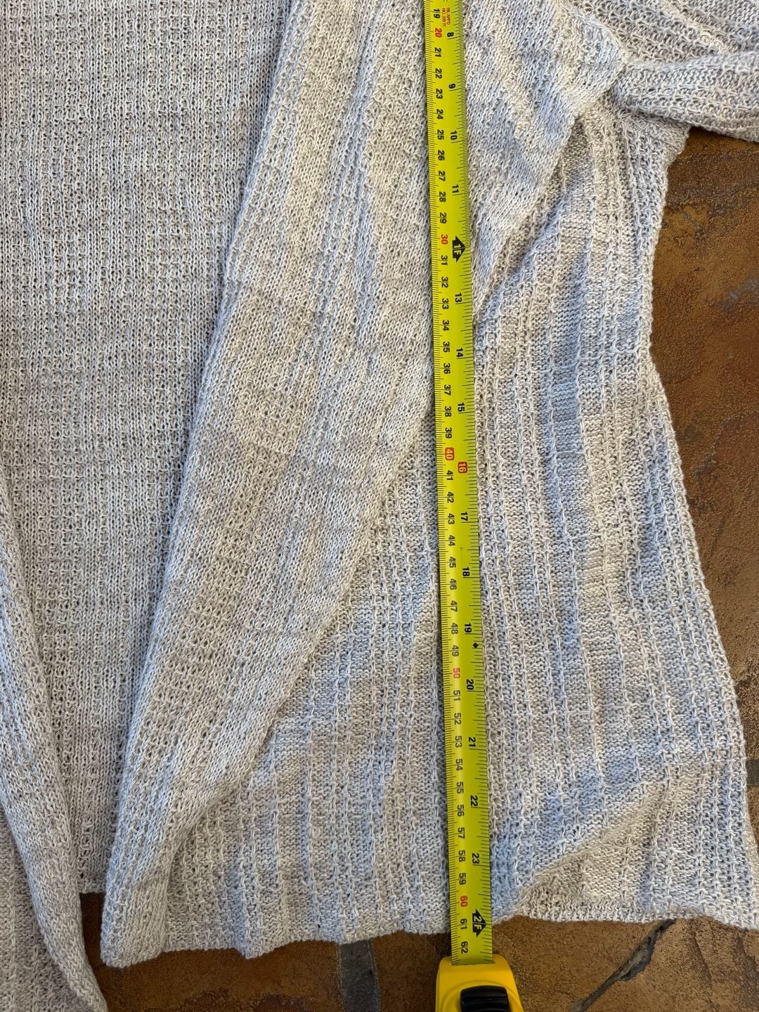 Eileen Fisher Cardigan Size 1X Open Front Knit Gray 6