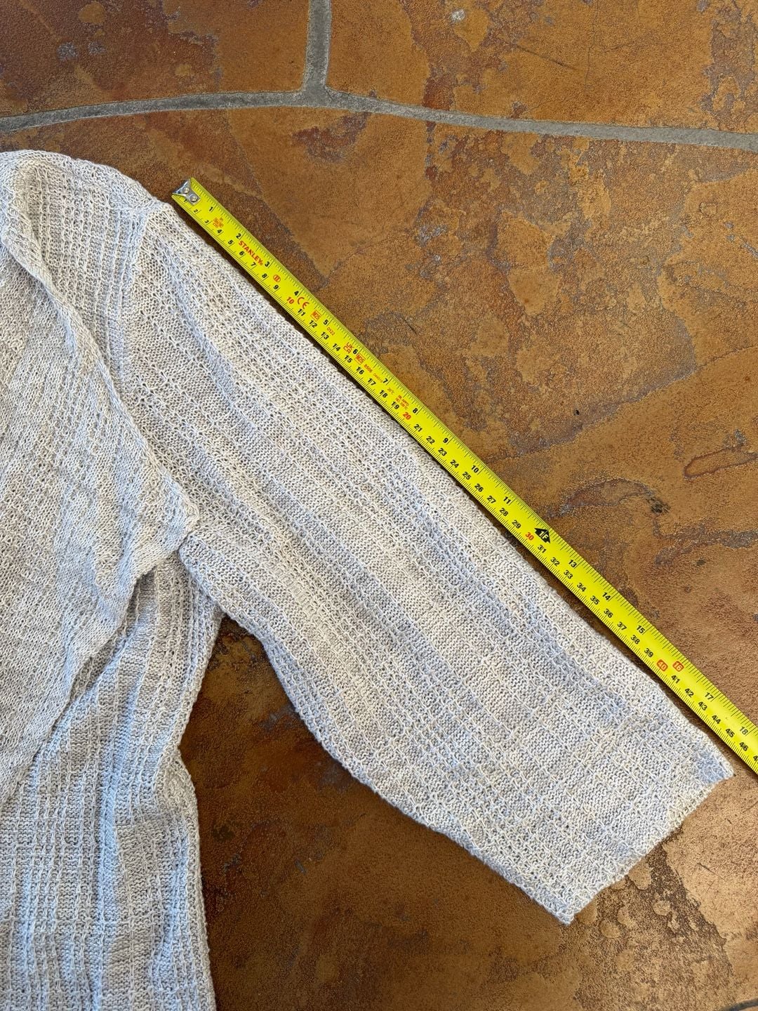 Eileen Fisher Cardigan Size 1X Open Front Knit Gray 7