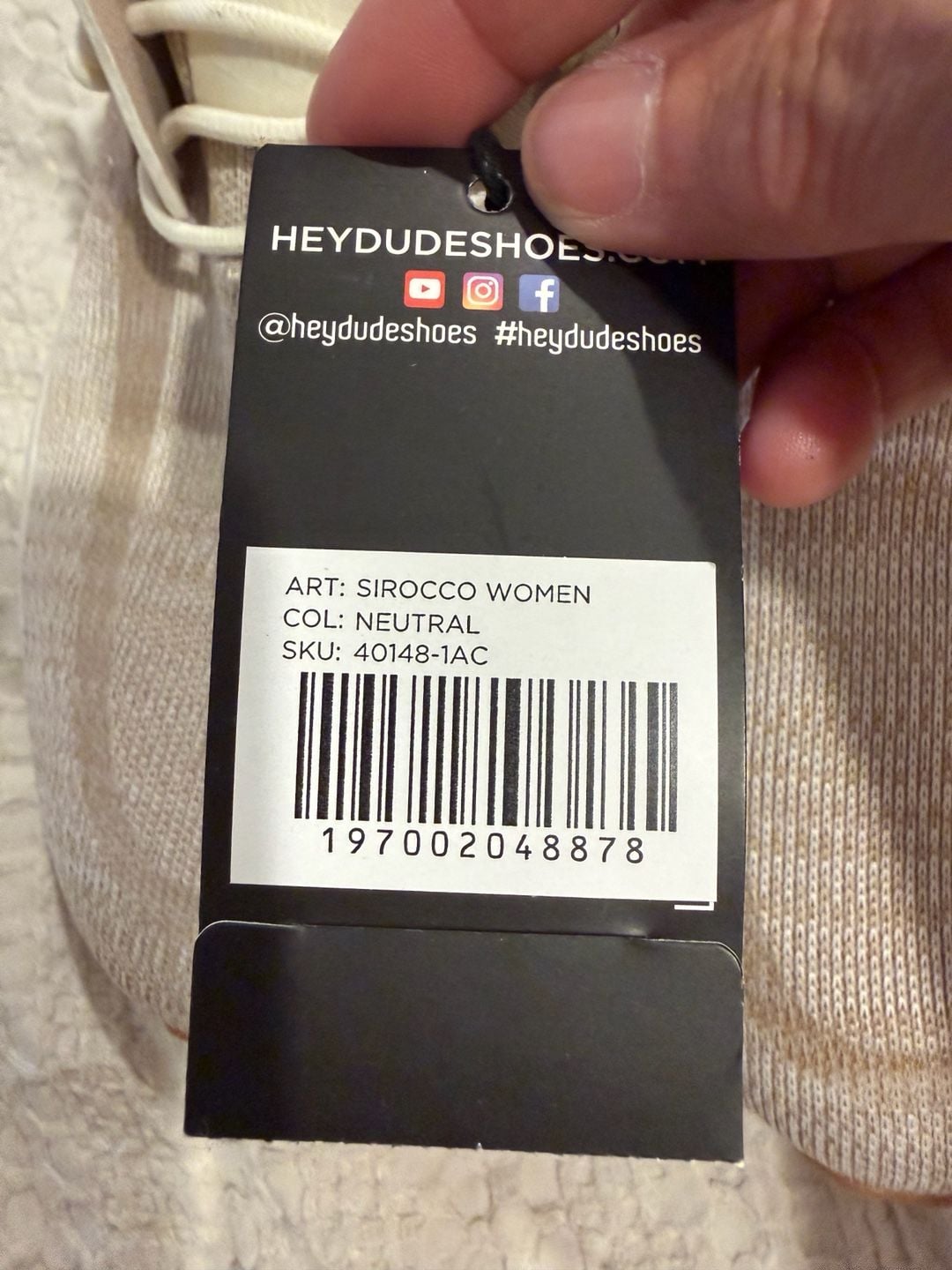 Hey Dude Sirocco Women Size 8 Neutral Slip On Sneakers 4