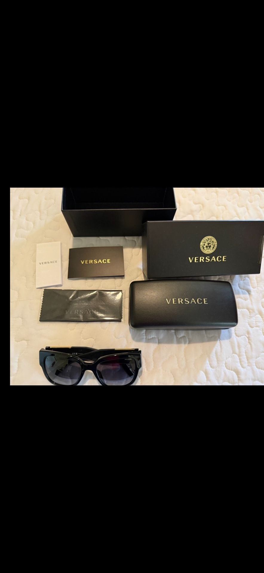 Versace Mod 4437 U Size 5420 Black Polarized Sunglasses 2