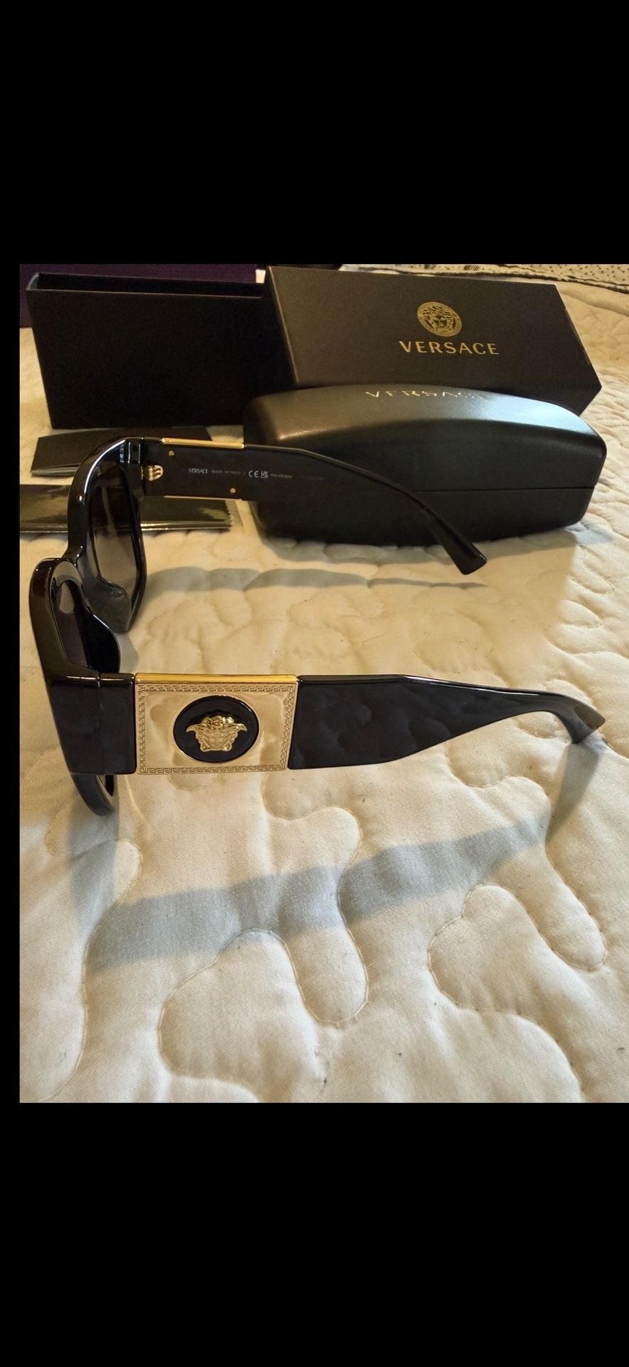 Versace Mod 4437 U Size 5420 Black Polarized Sunglasses 3