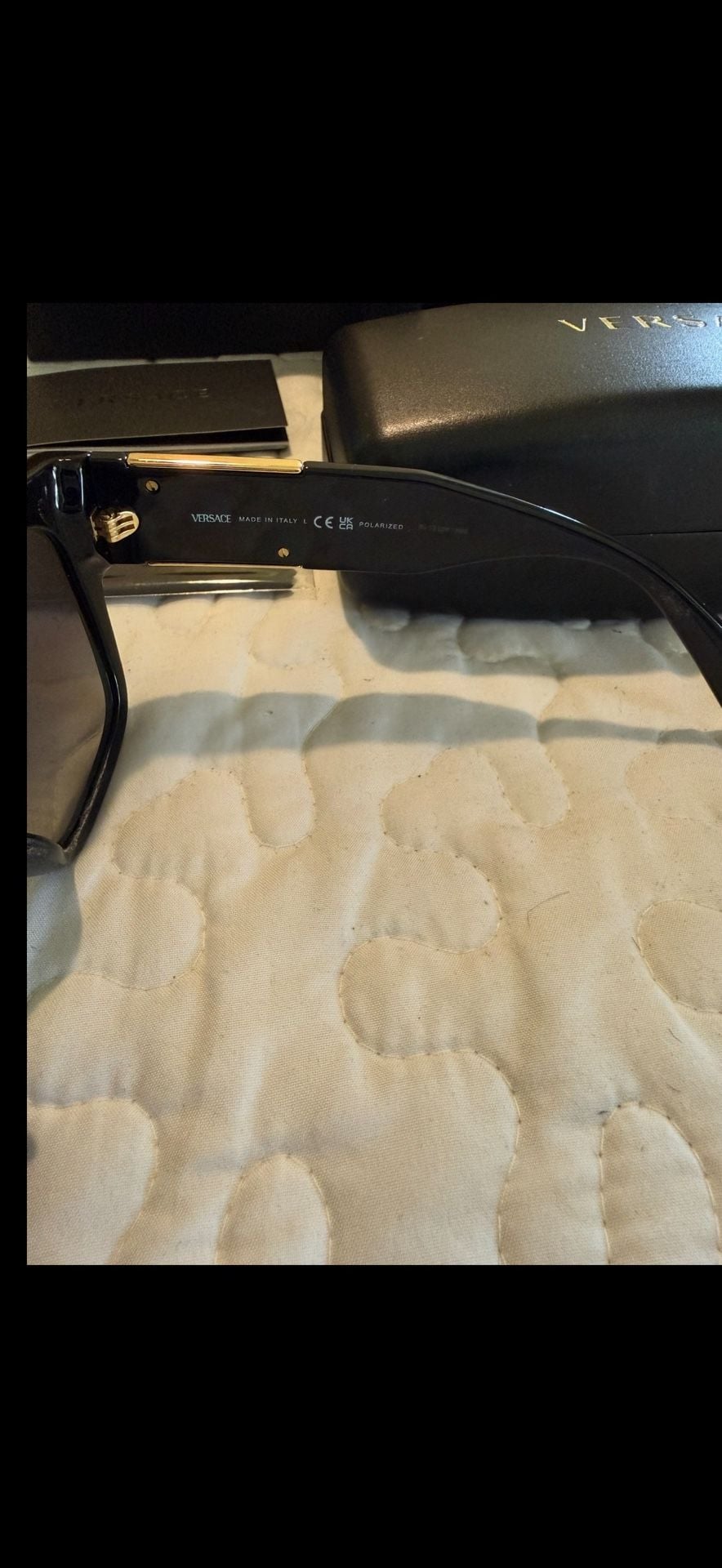 Versace Mod 4437 U Size 5420 Black Polarized Sunglasses 4
